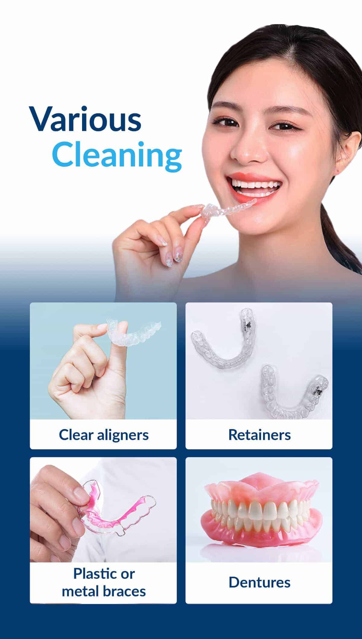 ผลิตภัณฑ์ทำความสะอาดอุปกรณ์จัดฟันใส (Cleaning Tablet) 2 กล่อง ฟรี! 1 กล่อง - Image 4